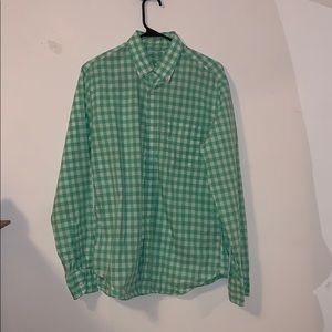 J Crew gingham button down shirt